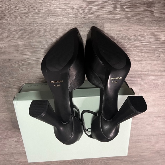 Jenn Ardor Pointed Toe Platform Block High Heels with Ankle Strap, Black - 6.5 - Picture 11 of 13